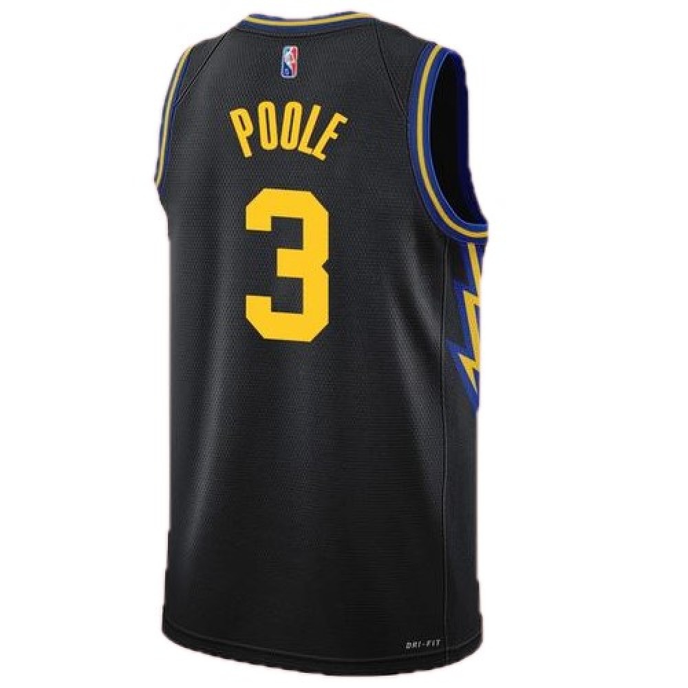 Men's Golden State Warriors Jordan Poole #3 Black 2021/22 Swingman Jersey - City Edition-Pro Kit Vault | Brand New 26/27 Sports Jerseys